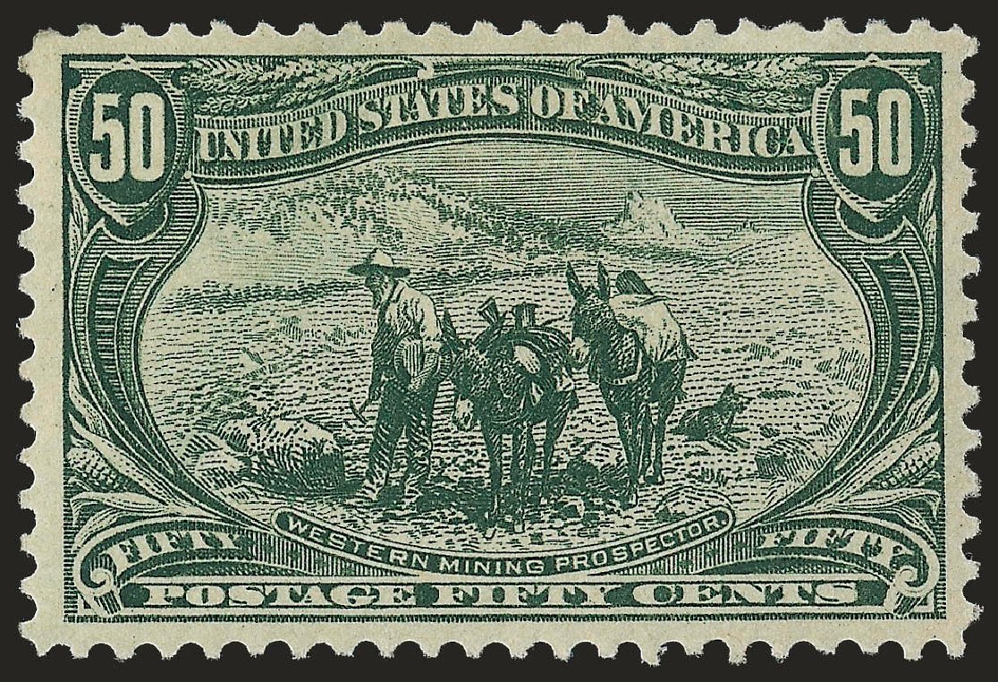 Prices of US Stamp Scott #291: 50c 1898 Trans Mississippi Exposition. Robert Siegel Auction Galleries, Apr 2010, Sale 984, Lot 708