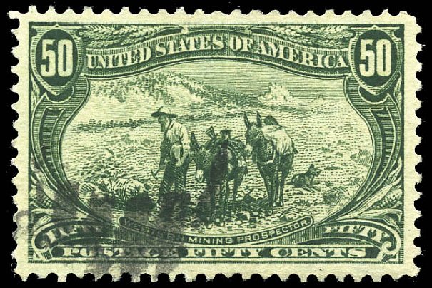 Values of US Stamps Scott Catalogue 291: 50c 1898 Trans Mississippi Exposition. Matthew Bennett International, Sep 2011, Sale 338, Lot 1899