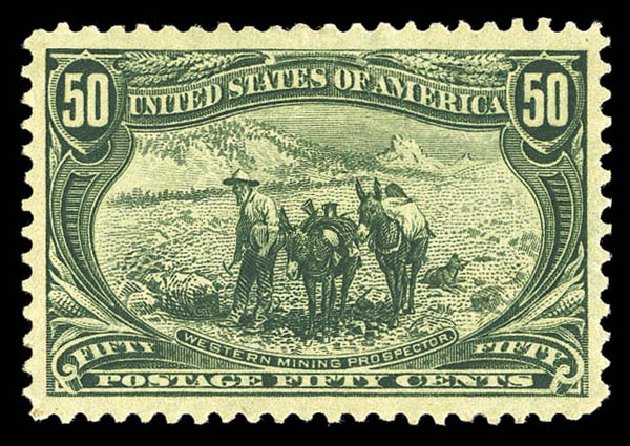 Prices of US Stamps Scott Catalog 291: 1898 50c Trans Mississippi Exposition. Matthew Bennett International, Sep 2012, Sale 345, Lot 289
