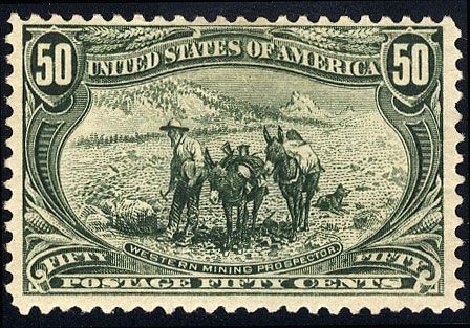 Prices of US Stamps Scott Catalog 291: 1898 50c Trans Mississippi Exposition. Cherrystone Auctions, Jan 2008, Sale 200801, Lot 1179