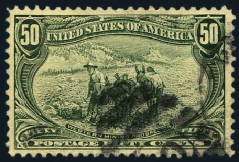 Value of US Stamps Scott Cat. #291: 50c 1898 Trans Mississippi Exposition. Harmer-Schau Auction Galleries, May 2015, Sale 105, Lot 149