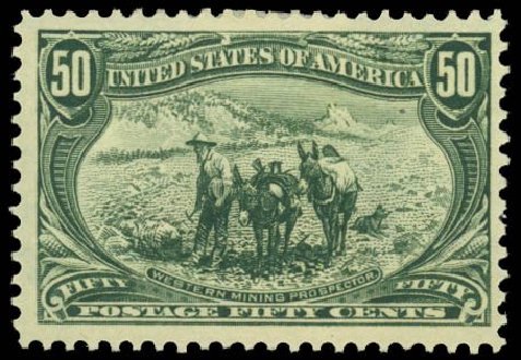 Costs of US Stamp Scott Catalog 291 - 1898 50c Trans Mississippi Exposition. Daniel Kelleher Auctions, May 2014, Sale 652, Lot 439