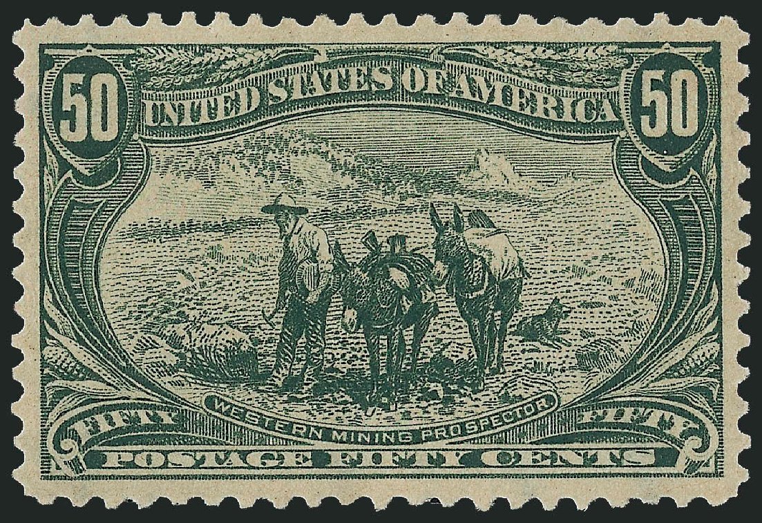 Cost of US Stamps Scott Cat. #291: 50c 1898 Trans Mississippi Exposition. Robert Siegel Auction Galleries, Oct 2011, Sale 1014, Lot 1649