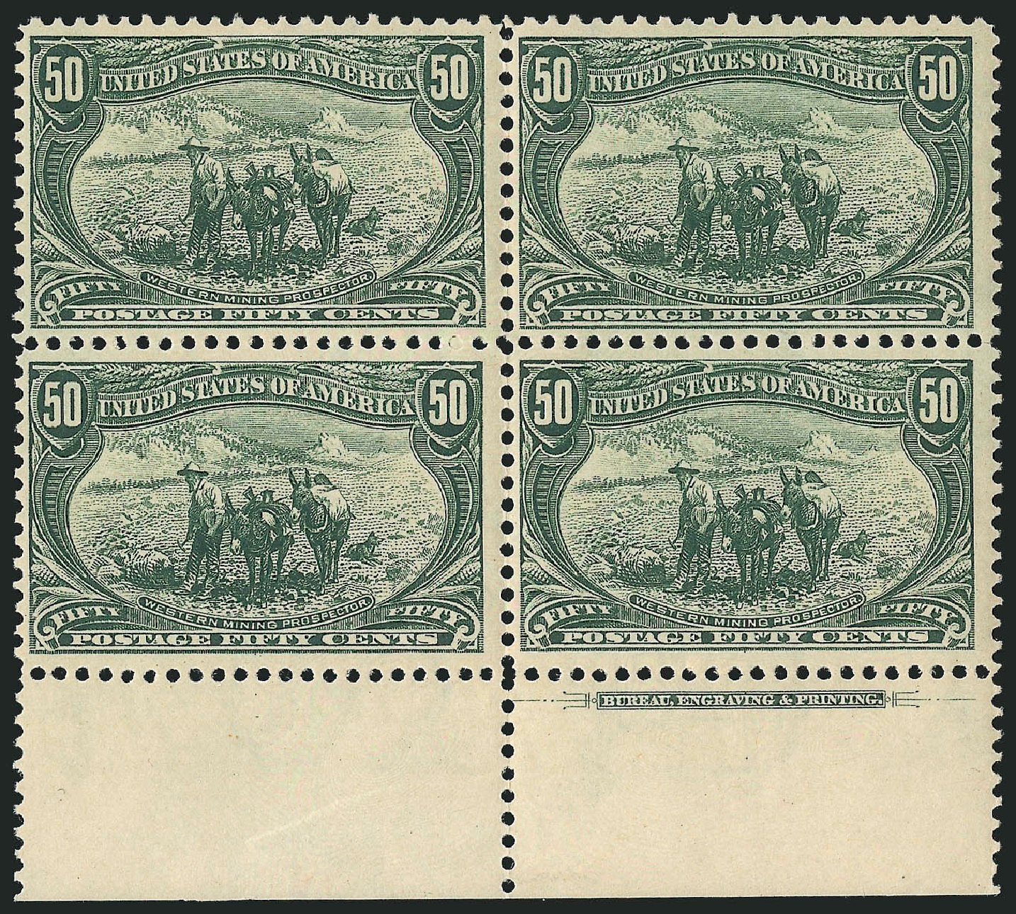 Value of US Stamps Scott # 291 - 1898 50c Trans Mississippi Exposition. Robert Siegel Auction Galleries, Apr 2015, Sale 1096, Lot 509