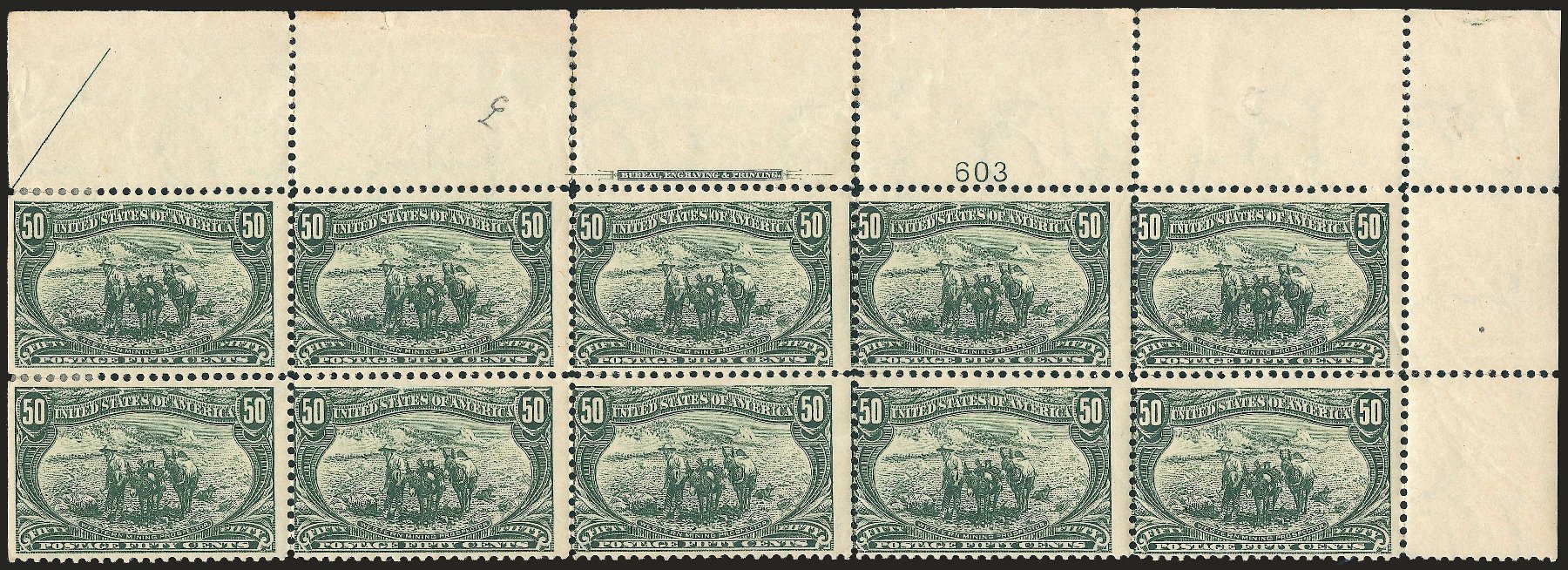Prices of US Stamp Scott Catalogue # 291: 1898 50c Trans Mississippi Exposition. Robert Siegel Auction Galleries, Apr 2009, Sale 971, Lot 1239