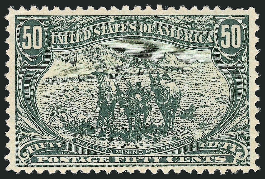 Value of US Stamps Scott Cat. #291 - 50c 1898 Trans Mississippi Exposition. Robert Siegel Auction Galleries, Sep 2009, Sale 976, Lot 1829