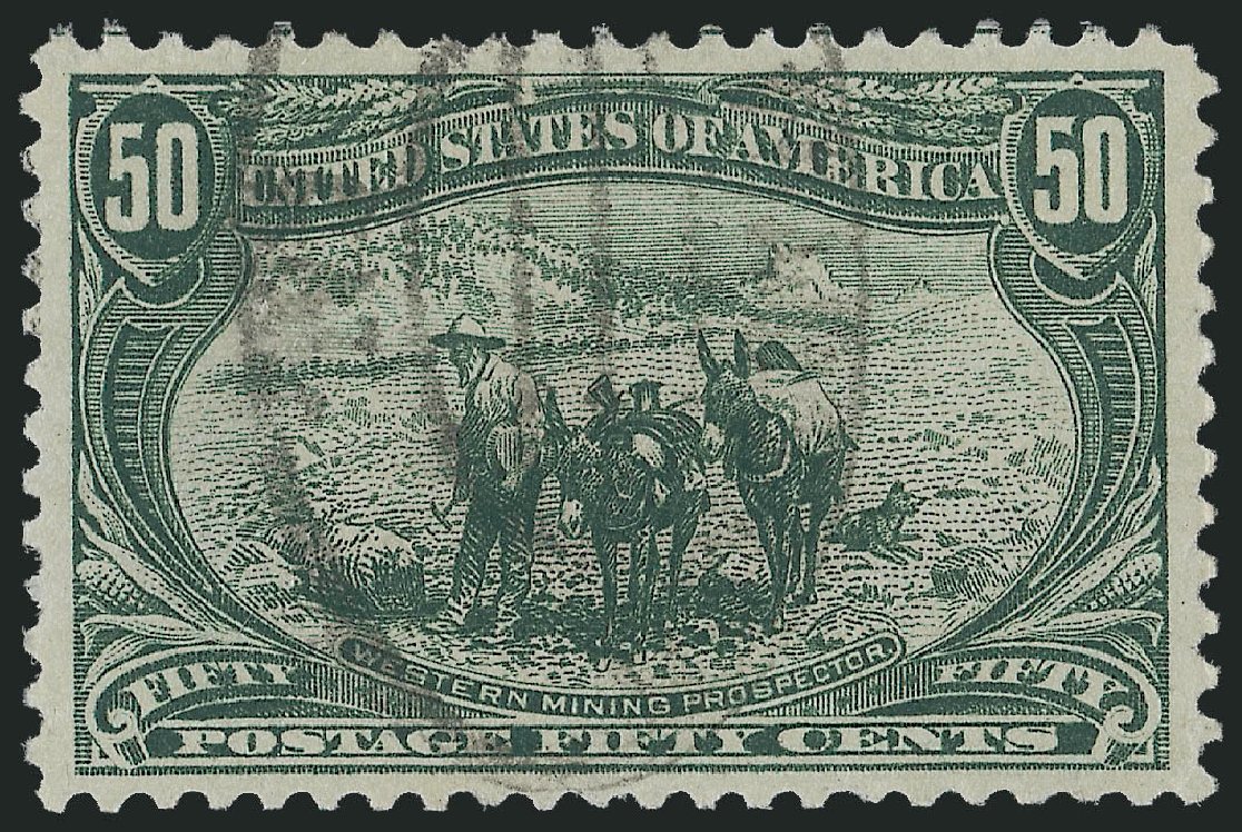 Cost of US Stamps Scott Catalogue #291: 1898 50c Trans Mississippi Exposition. Robert Siegel Auction Galleries, Dec 2009, Sale 982, Lot 5649