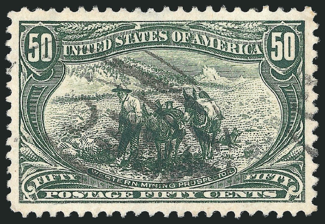 Value of US Stamps Scott # 291: 50c 1898 Trans Mississippi Exposition. Robert Siegel Auction Galleries, Oct 2010, Sale 997, Lot 5809