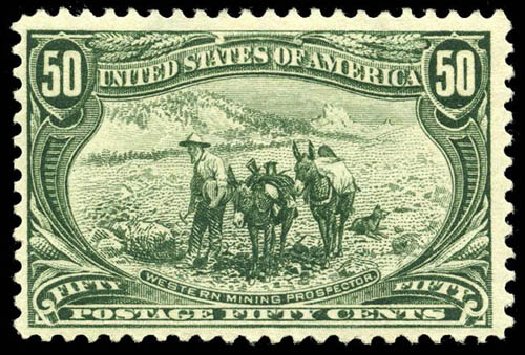 Value of US Stamp Scott Catalog #291: 50c 1898 Trans Mississippi Exposition. Matthew Bennett International, Apr 2008, Sale 326, Lot 280