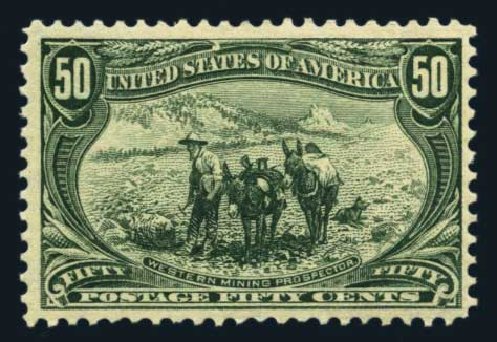 US Stamps Values Scott Cat. # 291 - 1898 50c Trans Mississippi Exposition. Harmer-Schau Auction Galleries, Aug 2014, Sale 102, Lot 1930