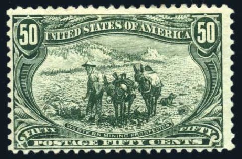 US Stamps Values Scott Catalog # 291 - 1898 50c Trans Mississippi Exposition. Harmer-Schau Auction Galleries, Jun 2008, Sale 78, Lot 1480