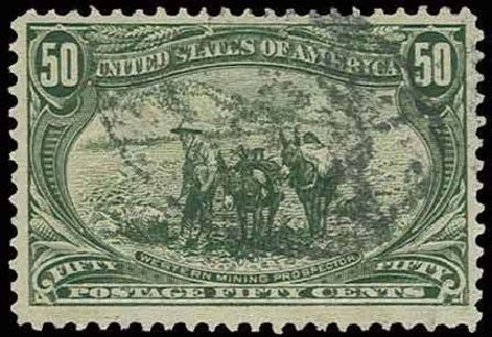 US Stamps Prices Scott Cat. #291 - 50c 1898 Trans Mississippi Exposition. H.R. Harmer, Nov 2013, Sale 3004, Lot 1210