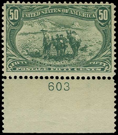 Values of US Stamps Scott Catalog 291: 50c 1898 Trans Mississippi Exposition. H.R. Harmer, Jun 2015, Sale 3007, Lot 3280