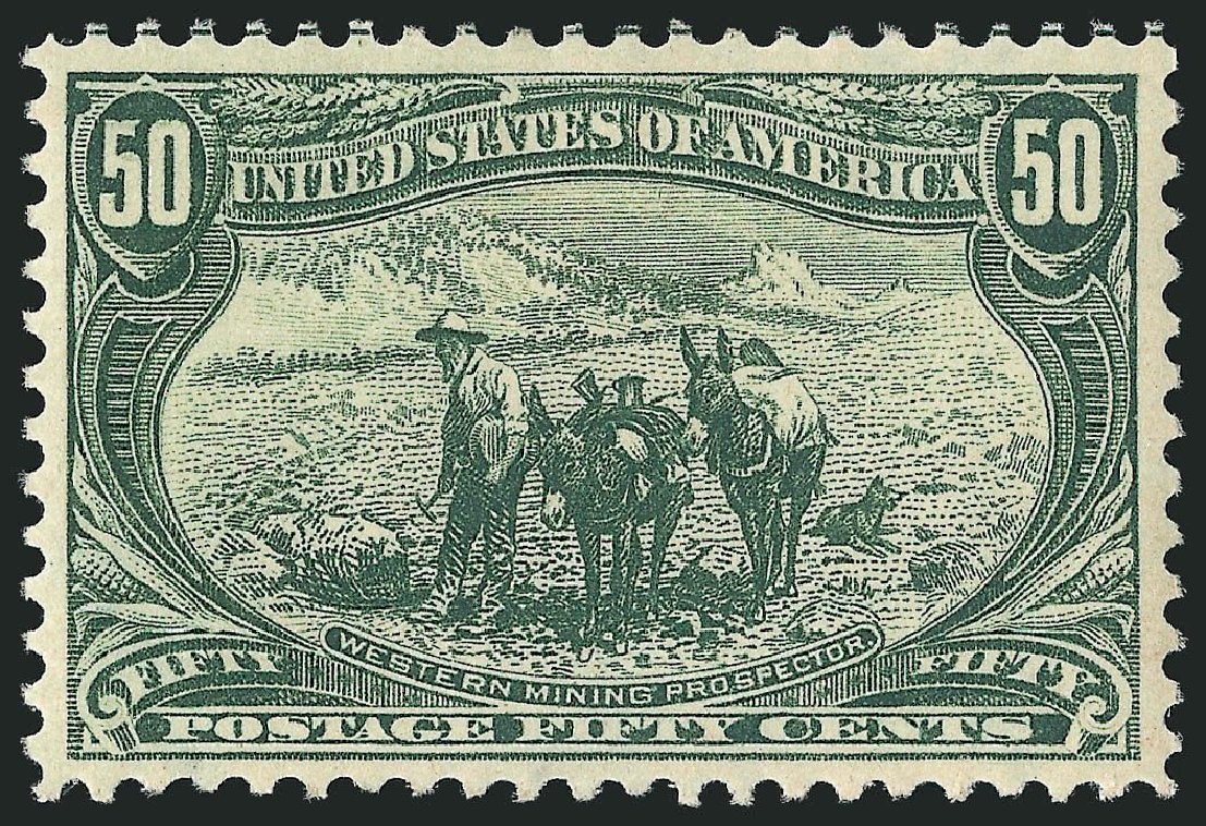 US Stamps Values Scott # 291: 50c 1898 Trans Mississippi Exposition. Robert Siegel Auction Galleries, Sep 2014, Sale 1078, Lot 420