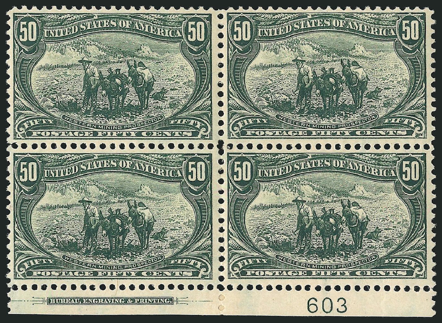 Value of US Stamps Scott #291: 1898 50c Trans Mississippi Exposition. Robert Siegel Auction Galleries, Apr 2015, Sale 1096, Lot 510