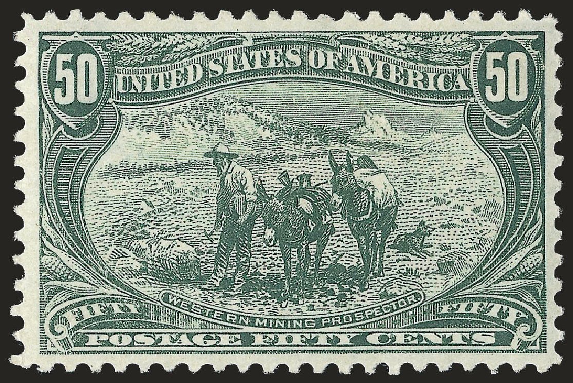 US Stamp Values Scott Cat. 291 - 1898 50c Trans Mississippi Exposition. Robert Siegel Auction Galleries, Jun 2009, Sale 975, Lot 1630