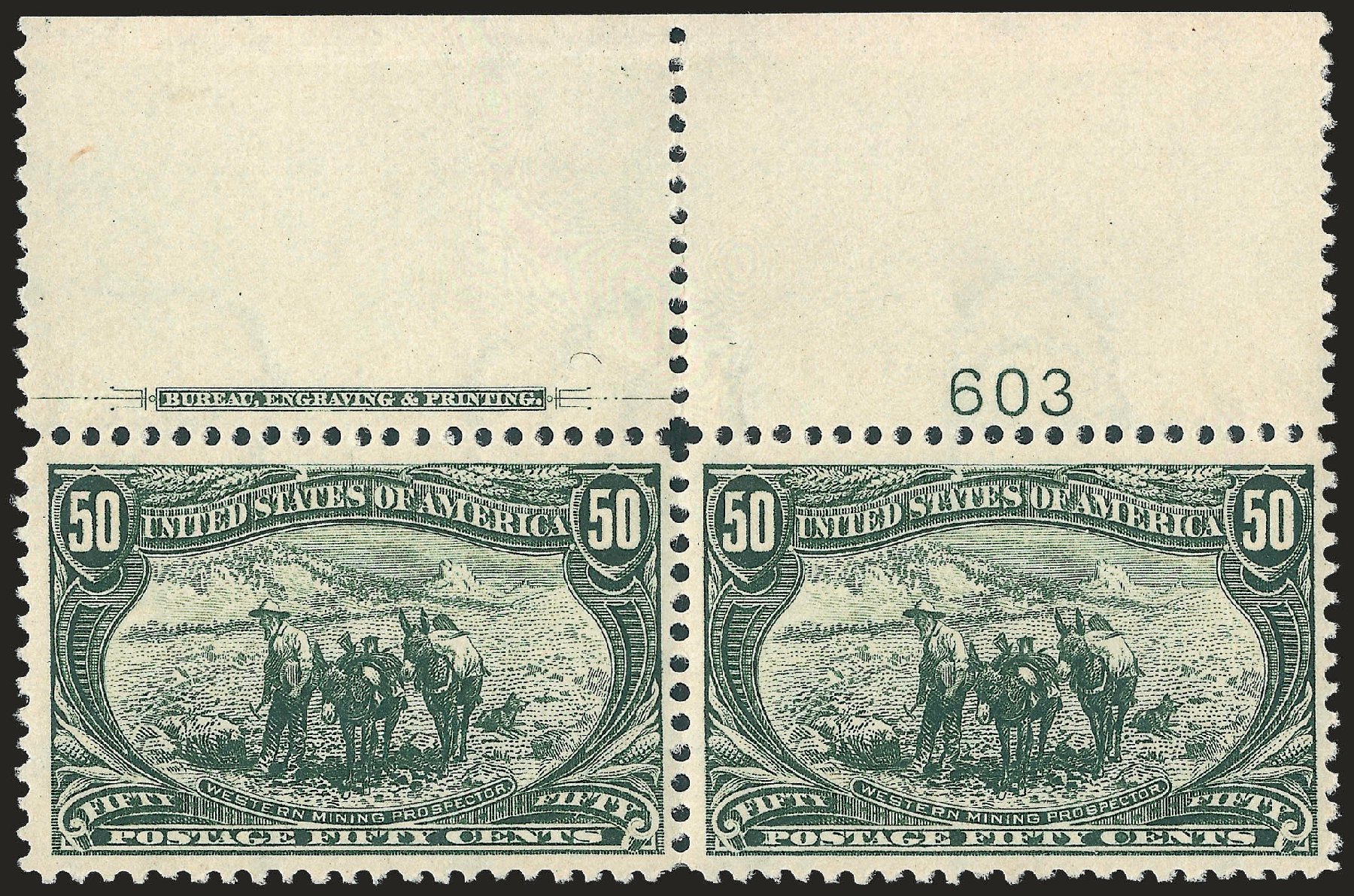US Stamps Values Scott Catalogue # 291 - 50c 1898 Trans Mississippi Exposition. Robert Siegel Auction Galleries, Jun 2010, Sale 989, Lot 170