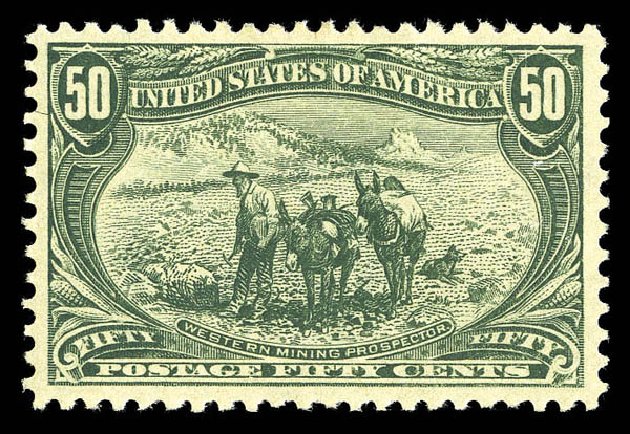 Costs of US Stamp Scott Catalogue 291 - 50c 1898 Trans Mississippi Exposition. Matthew Bennett International, Sep 2012, Sale 346, Lot 771