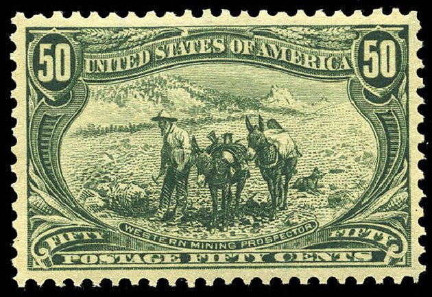 Costs of US Stamps Scott # 291: 50c 1898 Trans Mississippi Exposition. Matthew Bennett International, May 2014, Sale 350, Lot 421