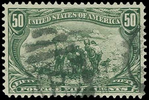 Values of US Stamps Scott 291 - 50c 1898 Trans Mississippi Exposition. H.R. Harmer, Jun 2015, Sale 3007, Lot 3281
