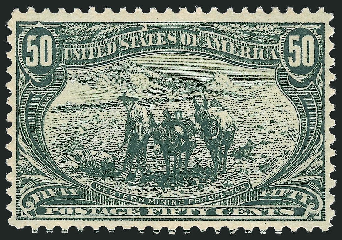 US Stamps Value Scott Catalog 291: 1898 50c Trans Mississippi Exposition. Robert Siegel Auction Galleries, Mar 2012, Sale 1019, Lot 641