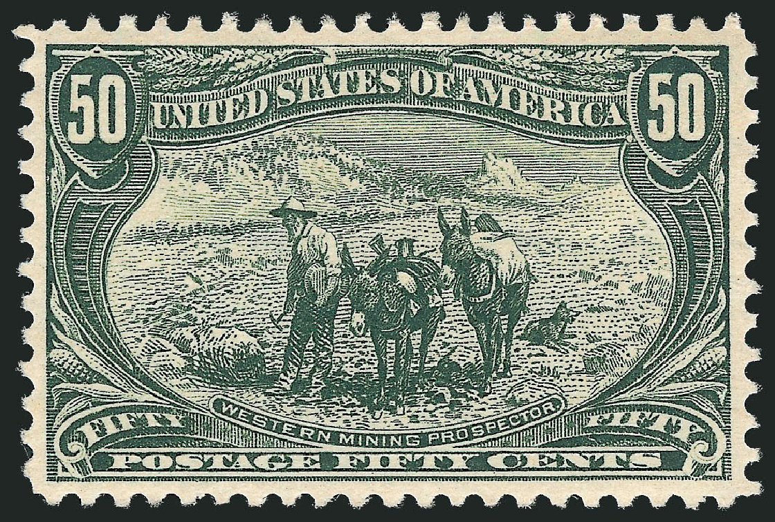 Costs of US Stamp Scott 291 - 50c 1898 Trans Mississippi Exposition. Robert Siegel Auction Galleries, Jun 2012, Sale 1026, Lot 1351