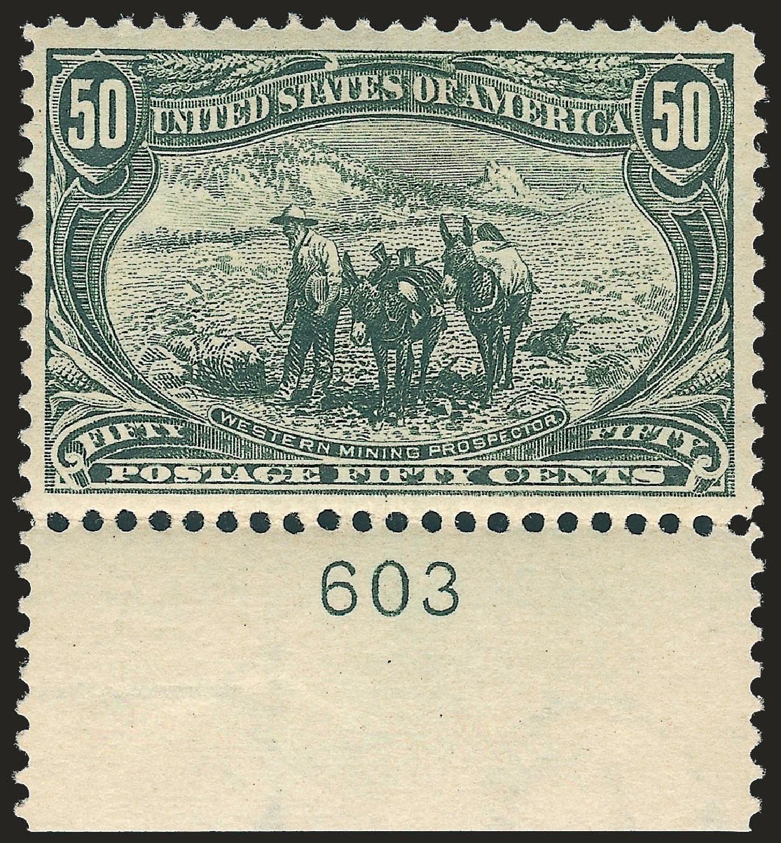 Cost of US Stamp Scott Catalog 291: 50c 1898 Trans Mississippi Exposition. Robert Siegel Auction Galleries, Jun 2009, Sale 975, Lot 1631