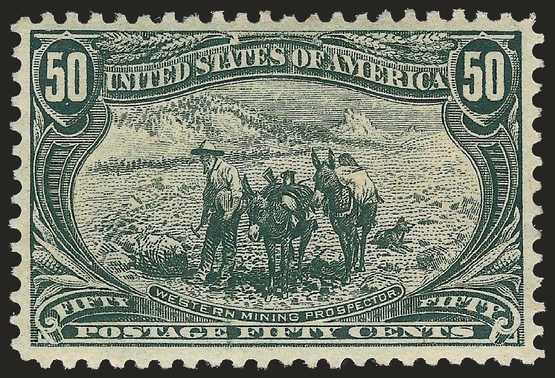 US Stamps Price Scott #291 - 50c 1898 Trans Mississippi Exposition. Robert Siegel Auction Galleries, Apr 2010, Sale 984, Lot 711