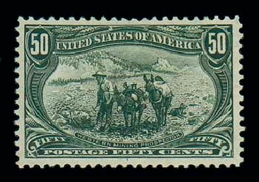 Price of US Stamps Scott Catalogue #291: 50c 1898 Trans Mississippi Exposition. Matthew Bennett International, Jun 2007, Sale 319, Lot 1314