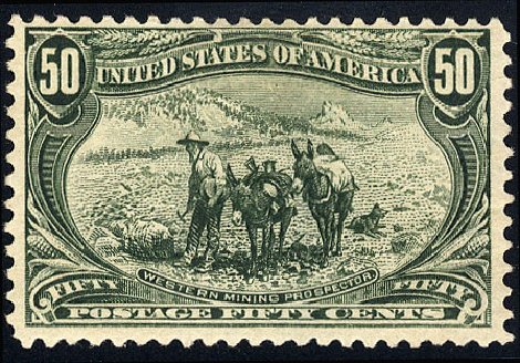 Prices of US Stamps Scott Cat. # 291 - 50c 1898 Trans Mississippi Exposition. Cherrystone Auctions, Jan 2010, Sale 201001, Lot 134