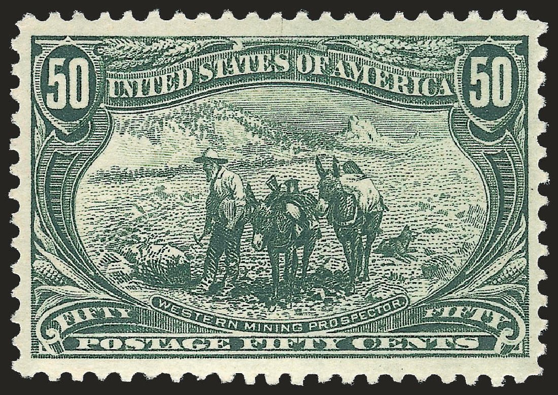 US Stamp Value Scott Cat. #291: 50c 1898 Trans Mississippi Exposition. Robert Siegel Auction Galleries, Apr 2009, Sale 972, Lot 3274