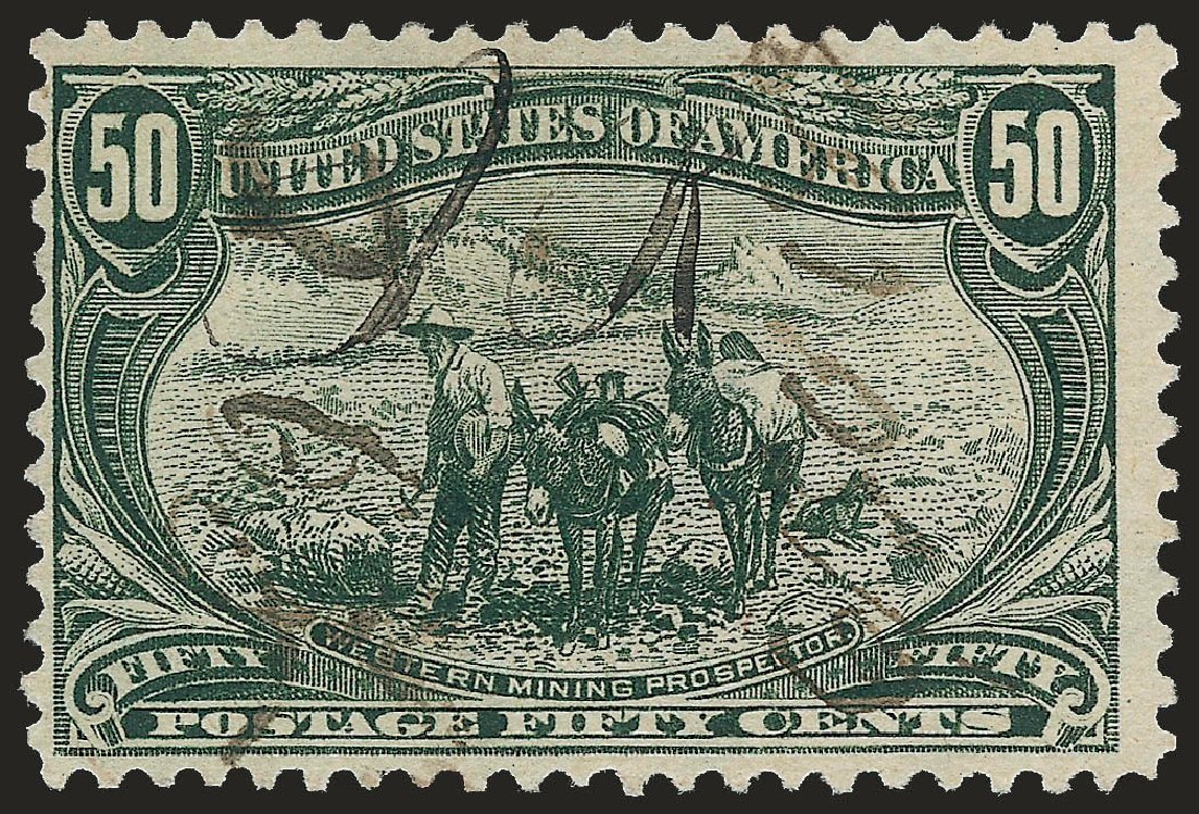 Prices of US Stamp Scott Catalog 291: 1898 50c Trans Mississippi Exposition. Robert Siegel Auction Galleries, Dec 2009, Sale 977, Lot 854