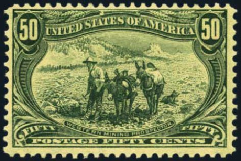 Prices of US Stamps Scott #291: 50c 1898 Trans Mississippi Exposition. Harmer-Schau Auction Galleries, Aug 2012, Sale 94, Lot 1425