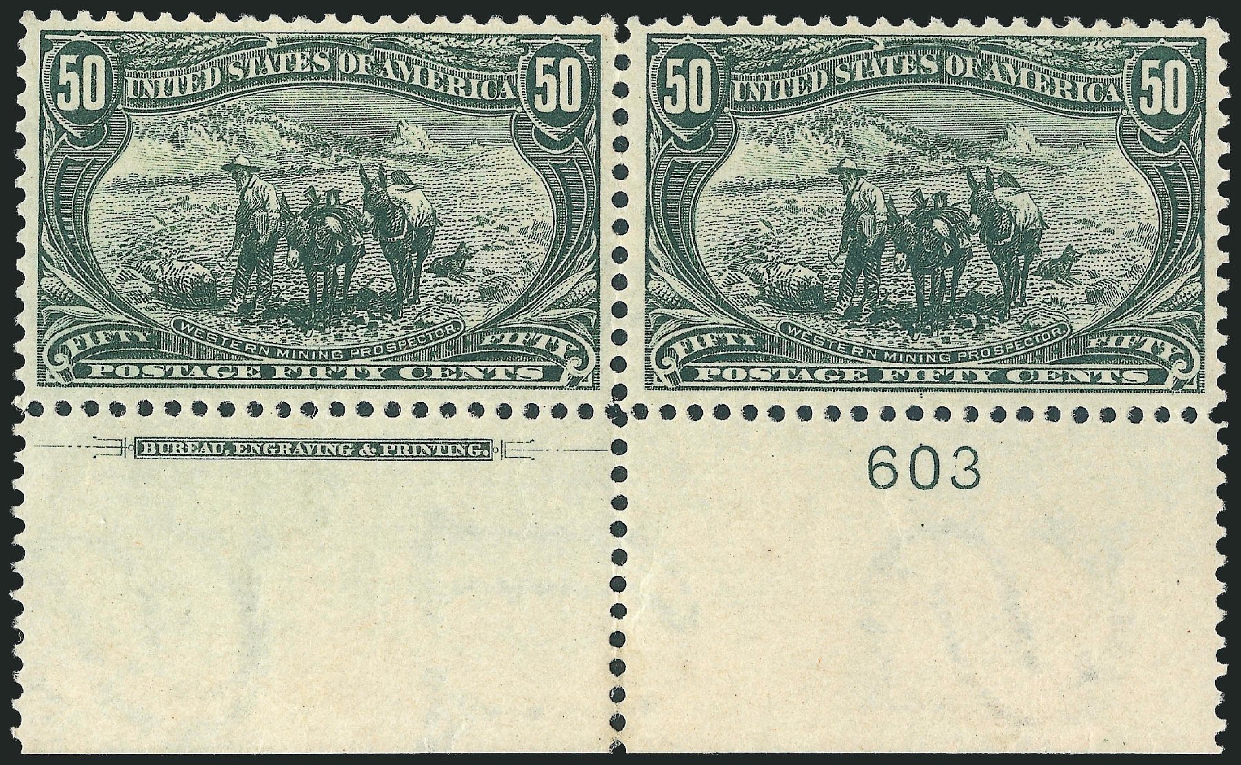 Costs of US Stamps Scott #291: 1898 50c Trans Mississippi Exposition. Robert Siegel Auction Galleries, Nov 2013, Sale 1056, Lot 345