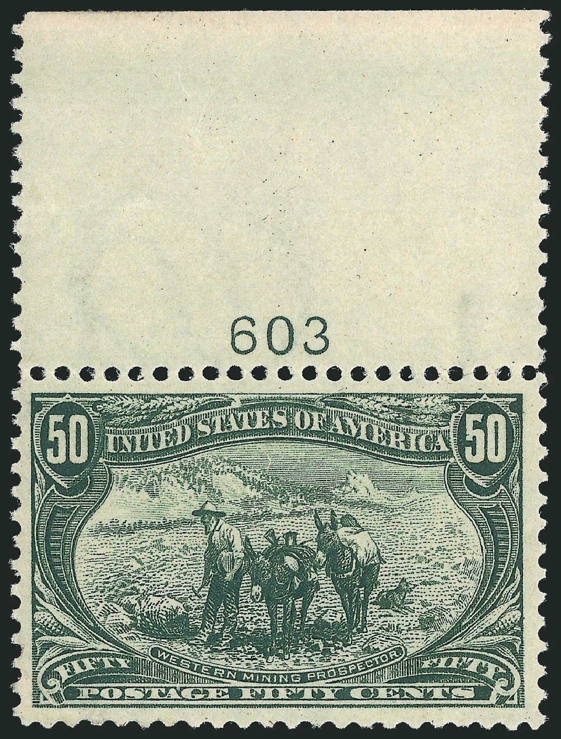 Cost of US Stamps Scott Catalogue # 291 - 50c 1898 Trans Mississippi Exposition. Robert Siegel Auction Galleries, Nov 2013, Sale 1061, Lot 3795