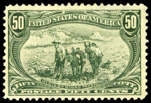 US Stamp Values Scott Catalogue # 291 - 1898 50c Trans Mississippi Exposition. Spink Shreves Galleries, Jul 2015, Sale 151, Lot 235