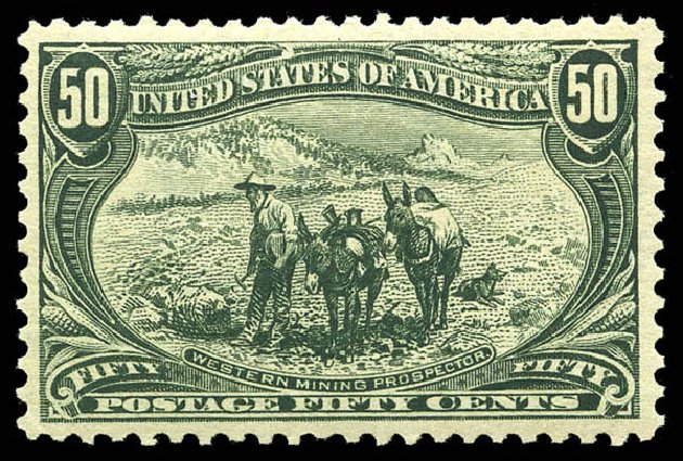US Stamp Prices Scott Cat. 291 - 1898 50c Trans Mississippi Exposition. Matthew Bennett International, May 2014, Sale 350, Lot 422