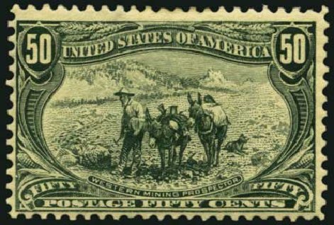 US Stamp Value Scott Cat. 291 - 1898 50c Trans Mississippi Exposition. Harmer-Schau Auction Galleries, May 2012, Sale 93, Lot 322