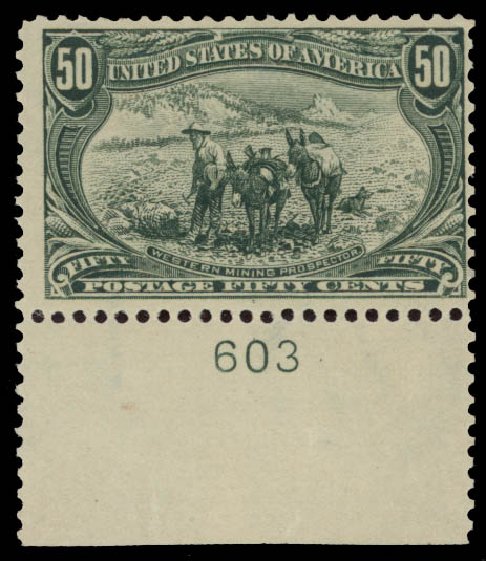 Price of US Stamp Scott Cat. 291: 1898 50c Trans Mississippi Exposition. Daniel Kelleher Auctions, May 2015, Sale 669, Lot 2822