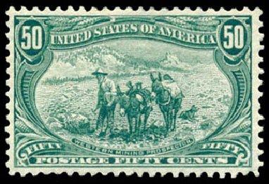 US Stamp Prices Scott Catalogue 291 - 50c 1898 Trans Mississippi Exposition. Schuyler J. Rumsey Philatelic Auctions, Apr 2015, Sale 60, Lot 2292