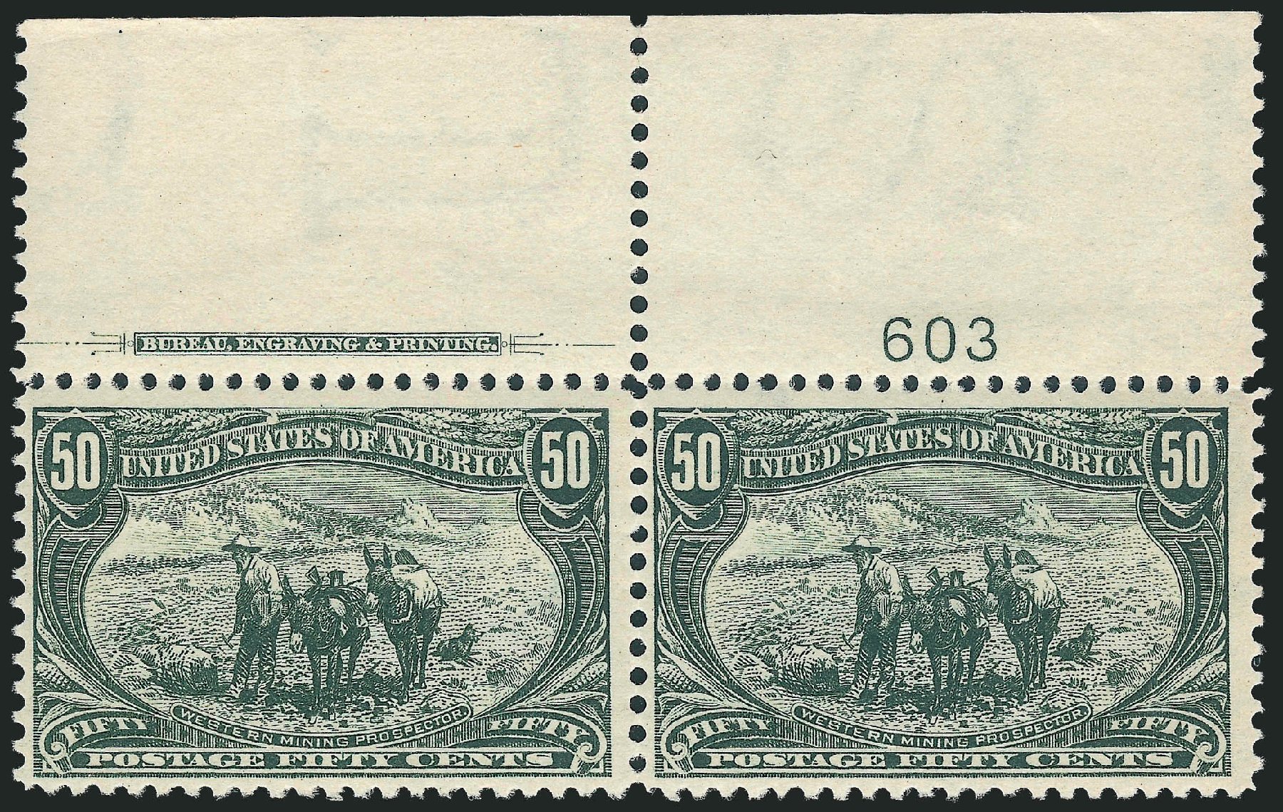 Price of US Stamp Scott Catalog #291 - 50c 1898 Trans Mississippi Exposition. Robert Siegel Auction Galleries, Oct 2011, Sale 1014, Lot 1652