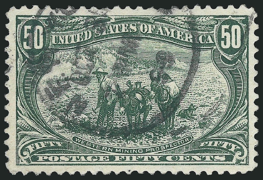 US Stamps Value Scott Catalog # 291: 1898 50c Trans Mississippi Exposition. Robert Siegel Auction Galleries, Mar 2012, Sale 1019, Lot 642