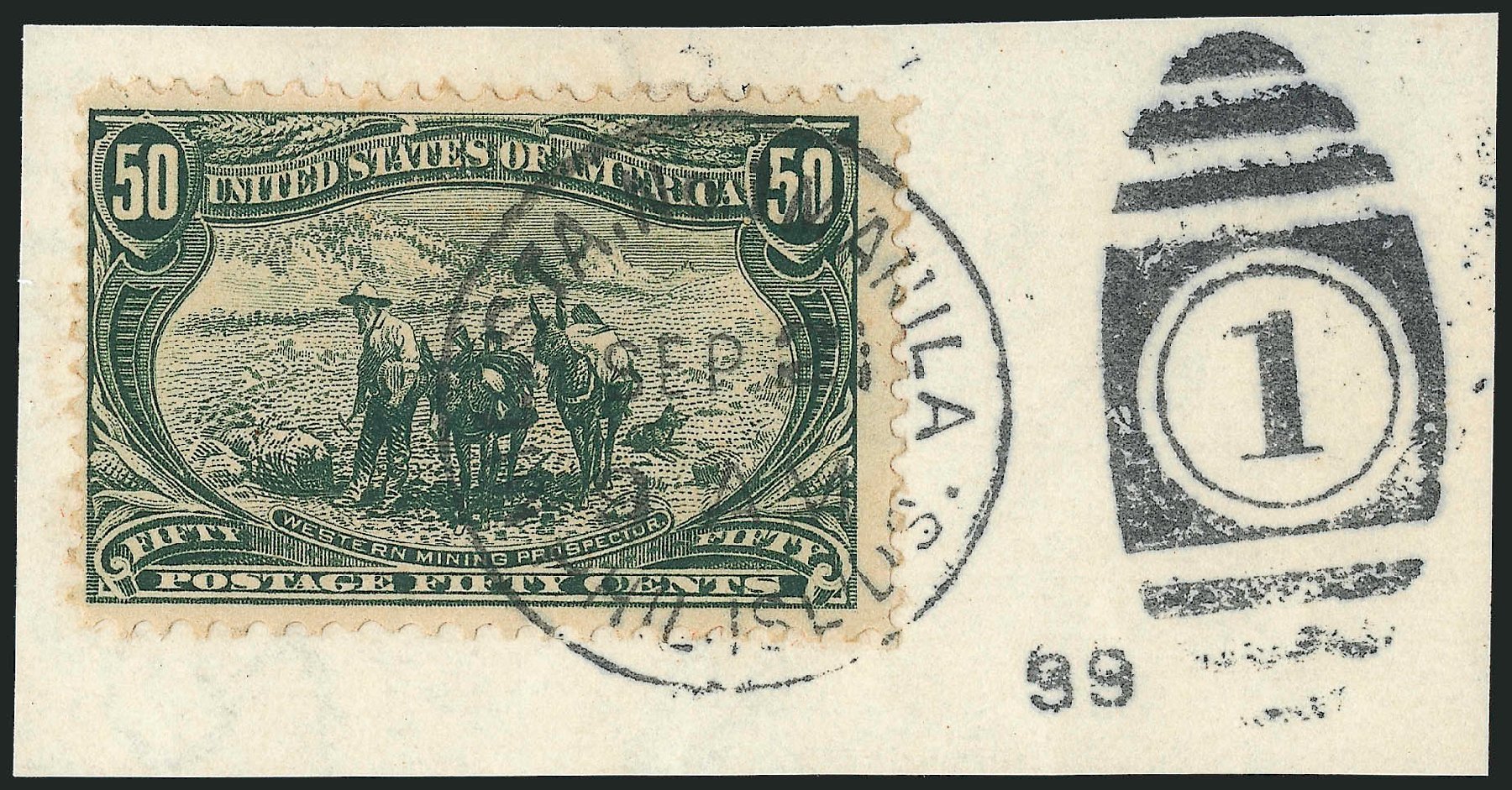 US Stamp Value Scott Catalogue 291: 1898 50c Trans Mississippi Exposition. Robert Siegel Auction Galleries, Nov 2013, Sale 1056, Lot 322