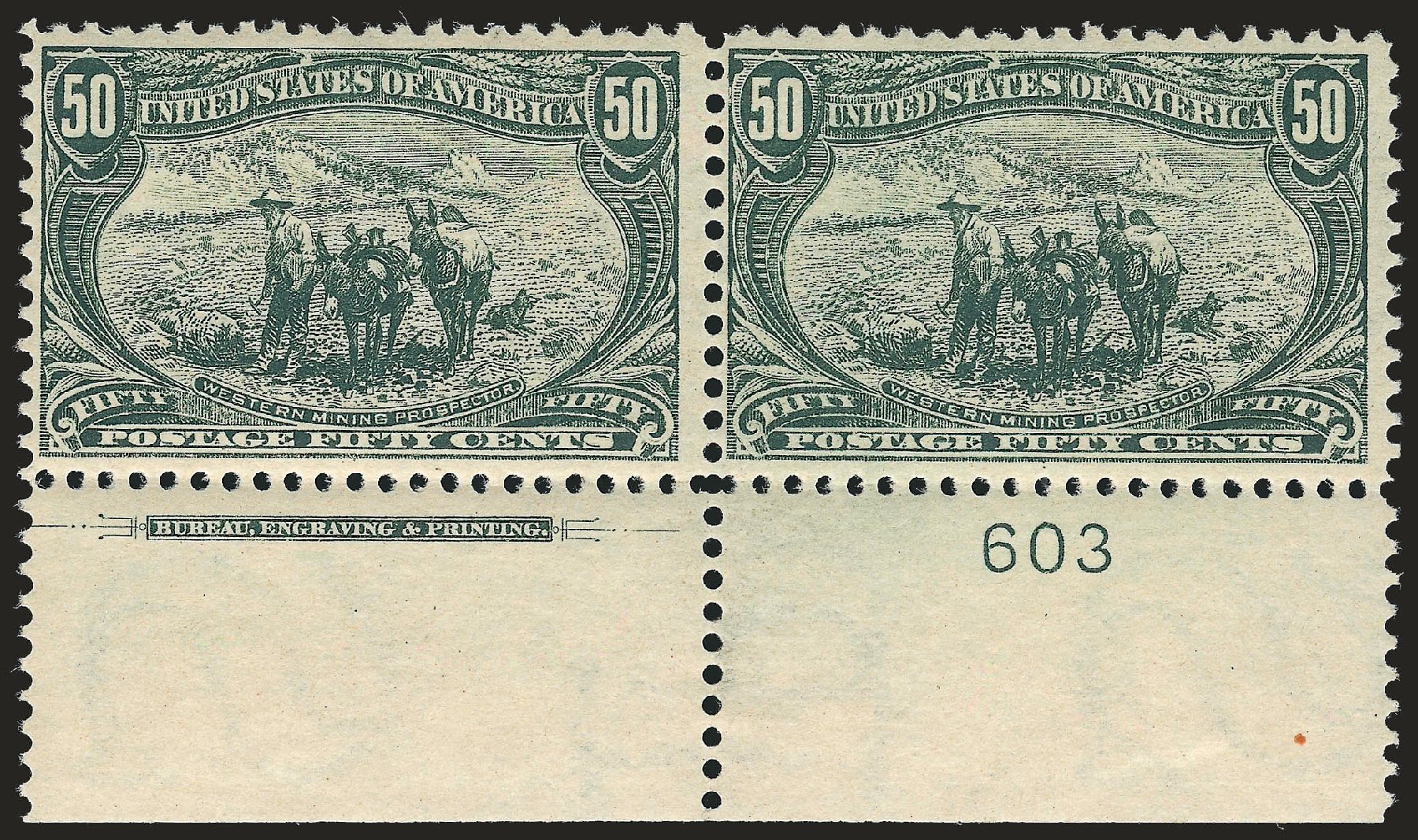 US Stamps Values Scott #291 - 1898 50c Trans Mississippi Exposition. Robert Siegel Auction Galleries, Jun 2009, Sale 975, Lot 1632