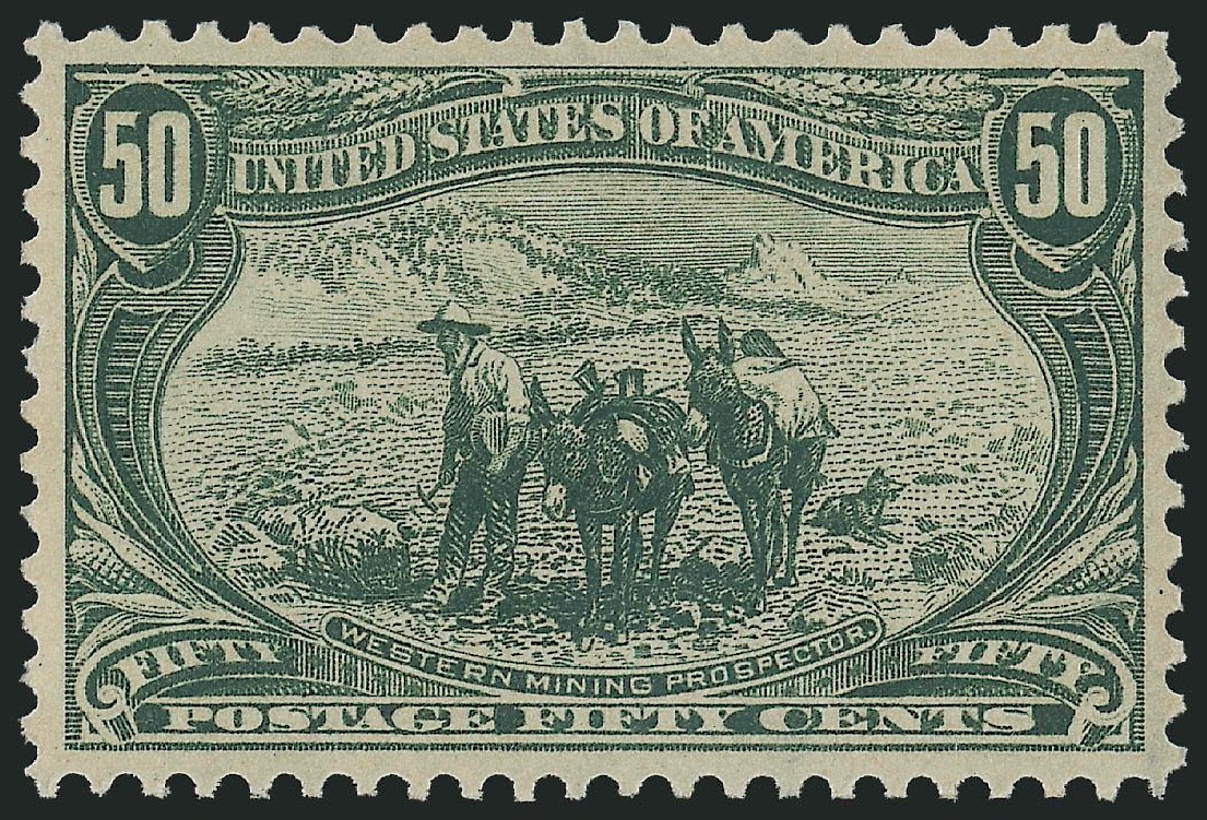 US Stamp Prices Scott 291: 1898 50c Trans Mississippi Exposition. Robert Siegel Auction Galleries, Dec 2009, Sale 978, Lot 1092