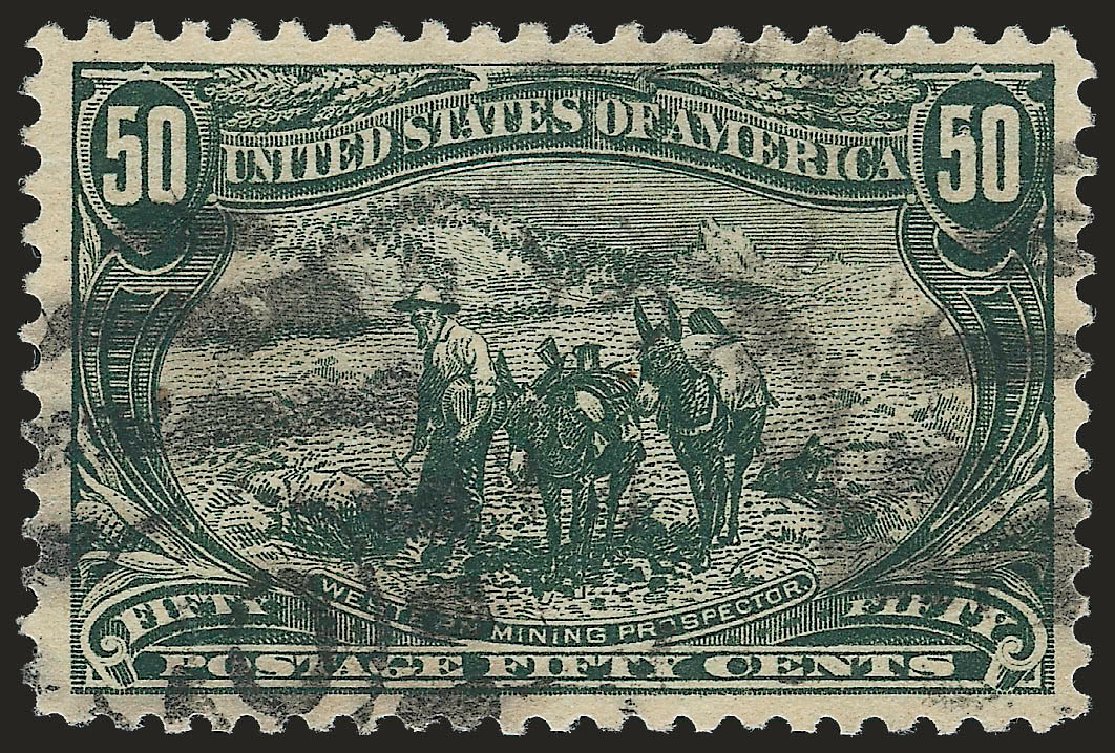 US Stamp Price Scott Catalogue 291: 50c 1898 Trans Mississippi Exposition. Robert Siegel Auction Galleries, Apr 2010, Sale 984, Lot 712