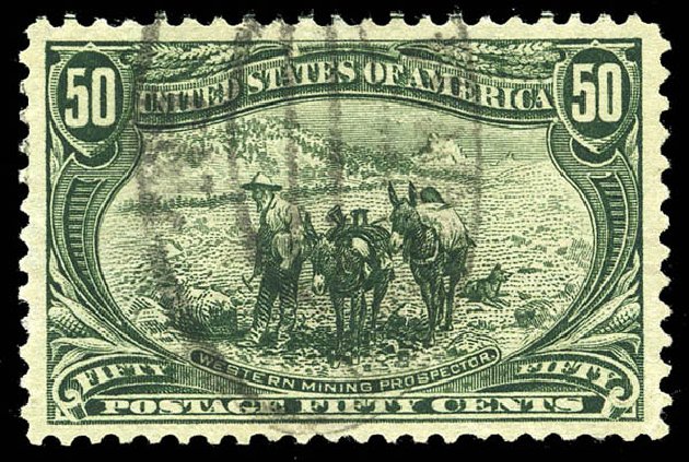 US Stamps Value Scott 291 - 50c 1898 Trans Mississippi Exposition. Matthew Bennett International, May 2014, Sale 350, Lot 423