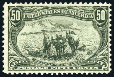 Costs of US Stamp Scott Catalogue 291: 50c 1898 Trans Mississippi Exposition. Harmer-Schau Auction Galleries, Feb 2009, Sale 80, Lot 1243