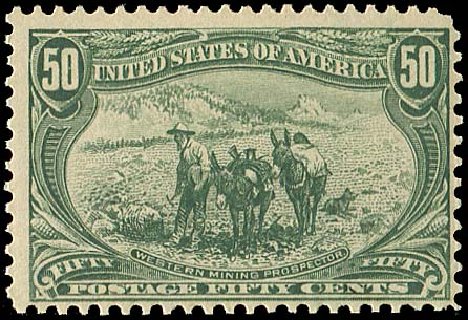 Prices of US Stamps Scott Cat. #291: 50c 1898 Trans Mississippi Exposition. Regency-Superior, Jan 2015, Sale 109, Lot 1053