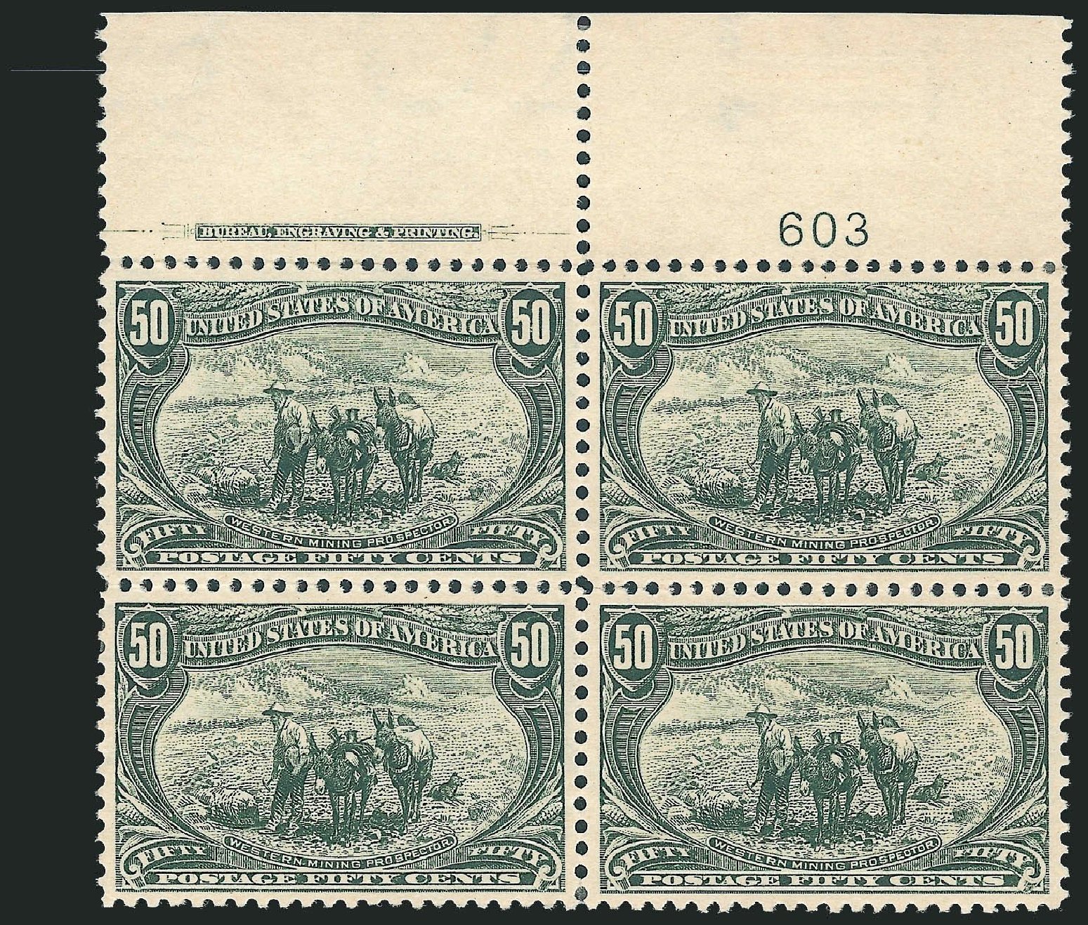 US Stamps Prices Scott # 291: 1898 50c Trans Mississippi Exposition. Robert Siegel Auction Galleries, Nov 2013, Sale 1056, Lot 333